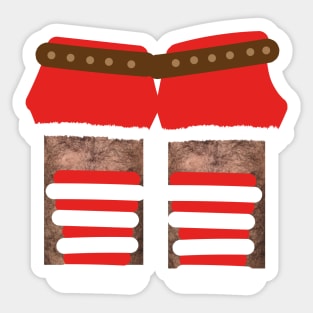 Hairy Santa Sticker